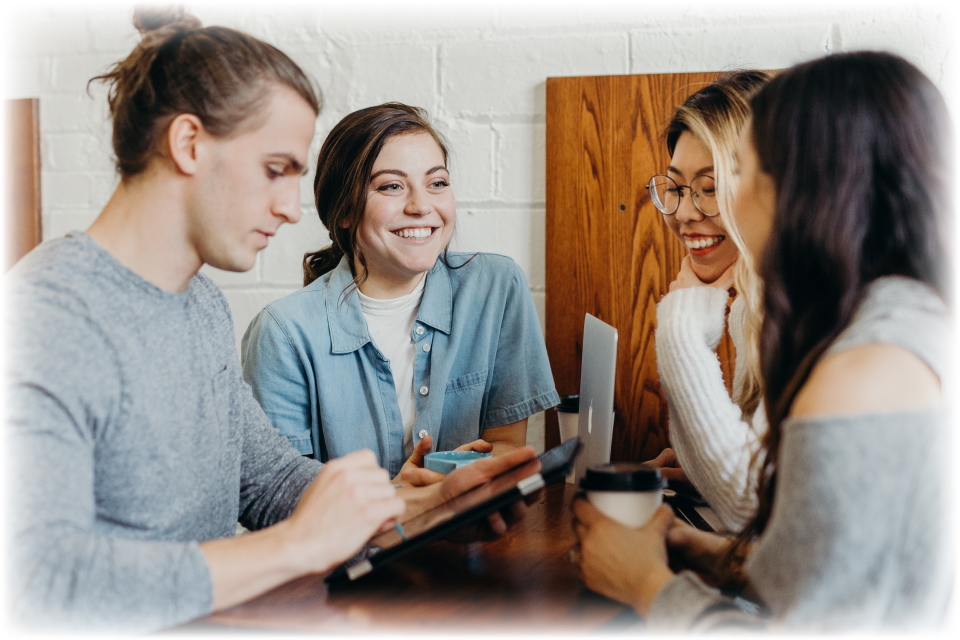 A Level Students Having Coffee