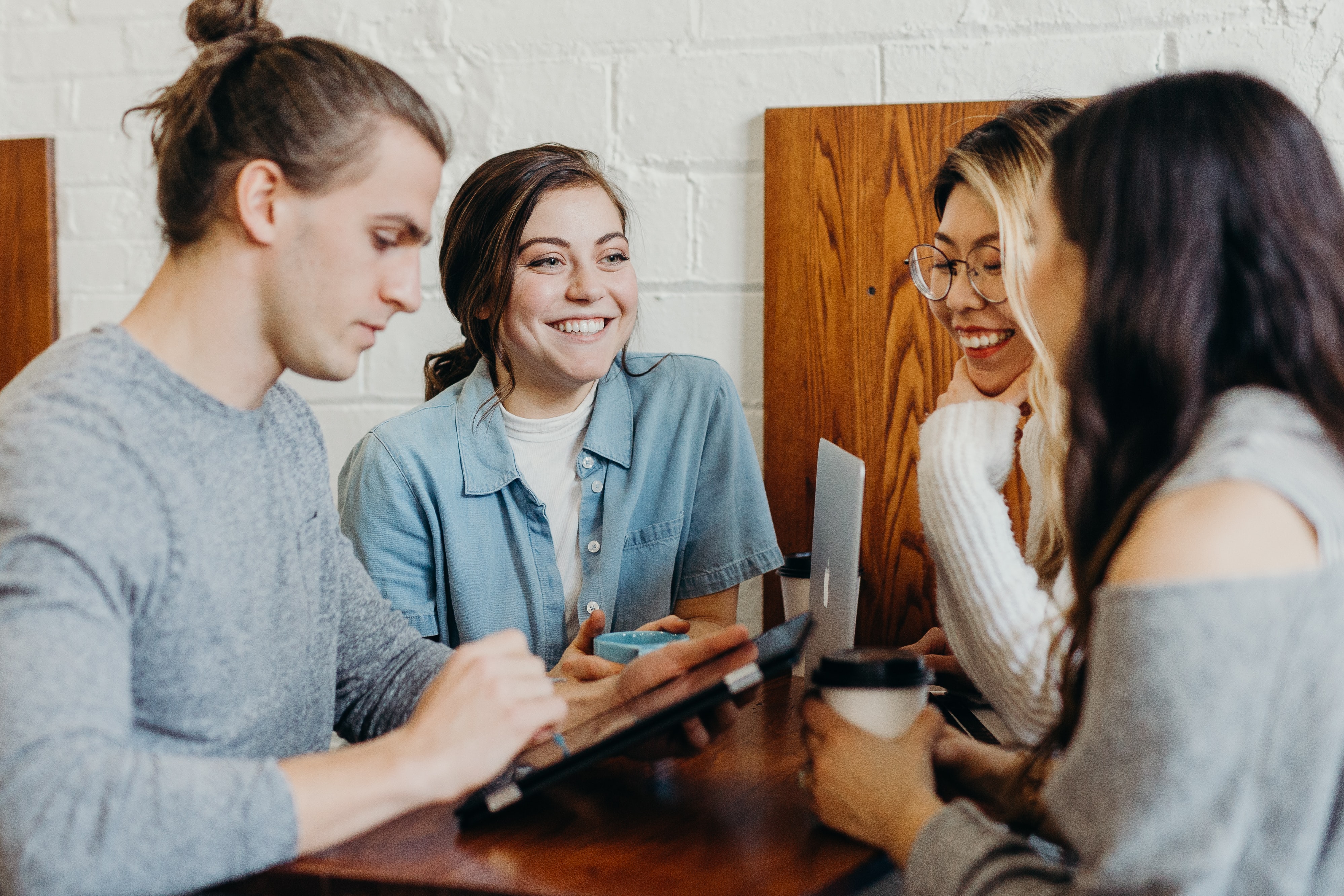 a level students having coffee