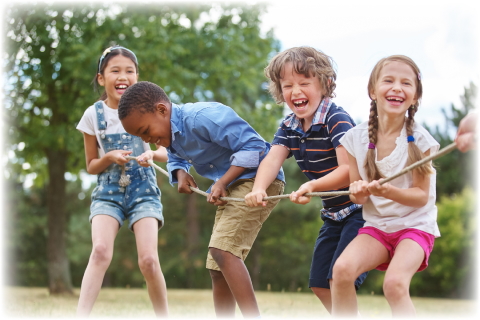 Children Playing Tug of War